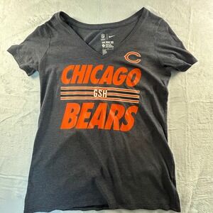 Nike Chicago Bears NFL Tri-Blend T-Shirt Womens Large Gray GSH Football